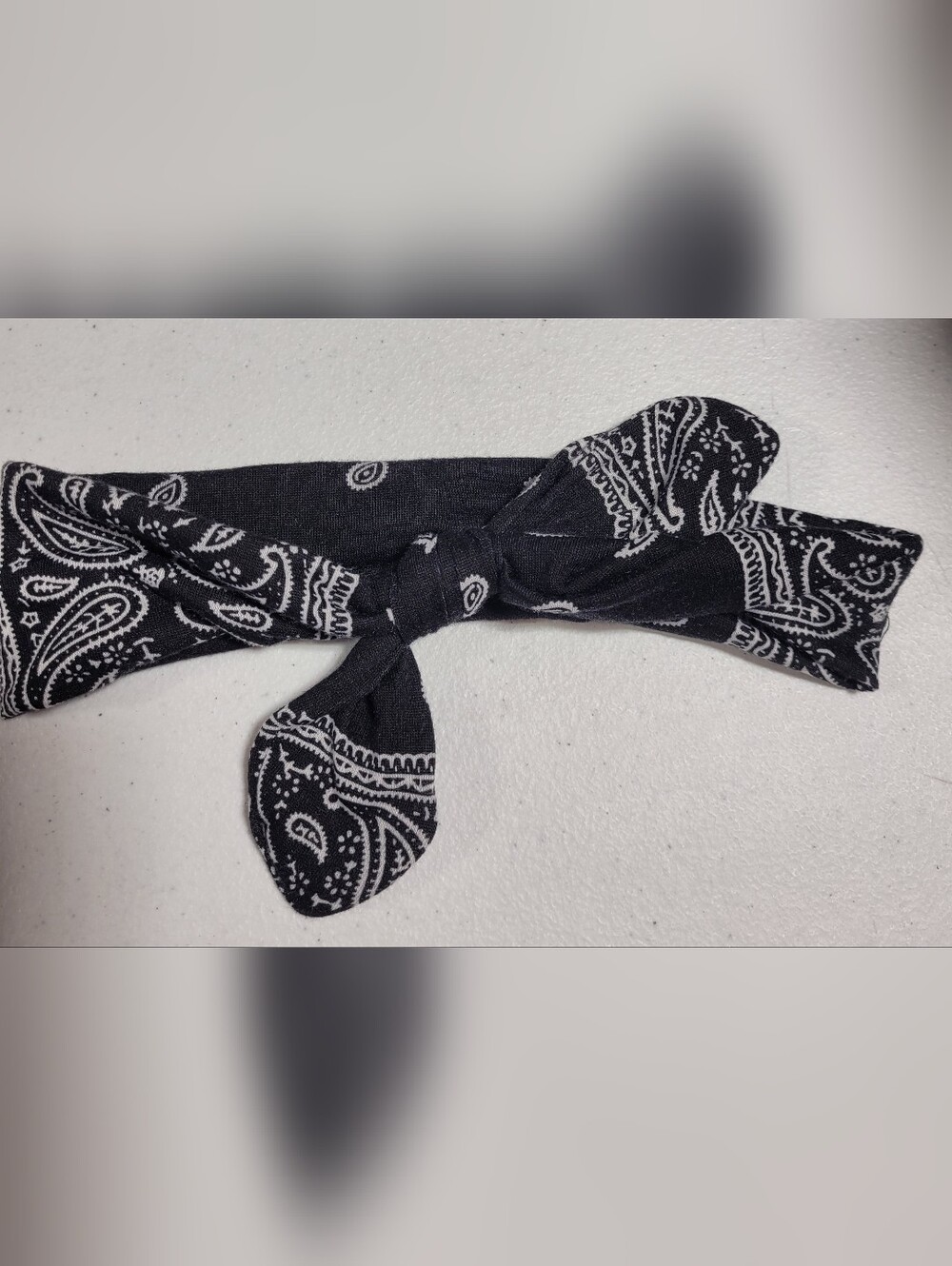 Black Paisley Knot Headband